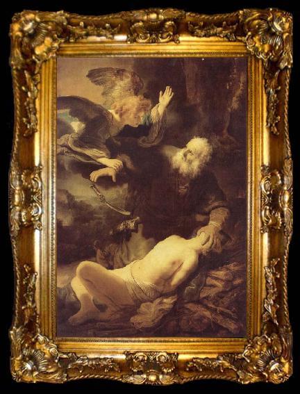 framed  REMBRANDT Harmenszoon van Rijn The Angel Stopping Abraham from Sacrificing Isaac to God, ta009-2